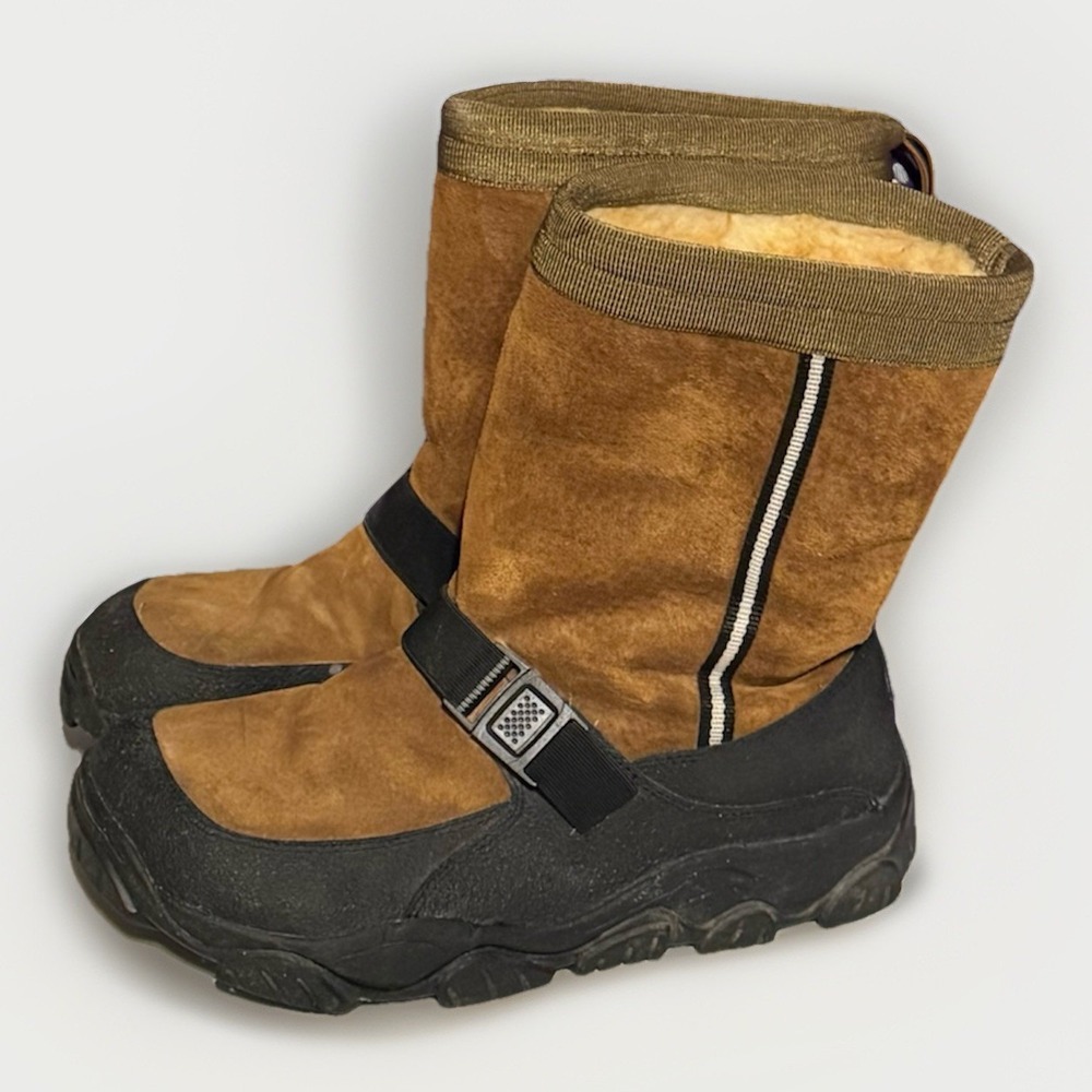 Cabelas Alaskan Guide Brown Shearling Winter Snow Boots Suede Men's 11 Excellent